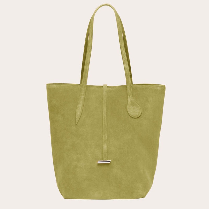 Little Liffner Tall Sprout Suede Tote Dame Grønn | 7409-STOUN